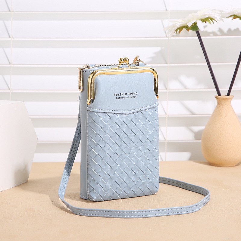 Túi đeo chéo kiêm ví đựng điện thoại caro dáng dọc thời trang giá rẻ BAG U DCARO169