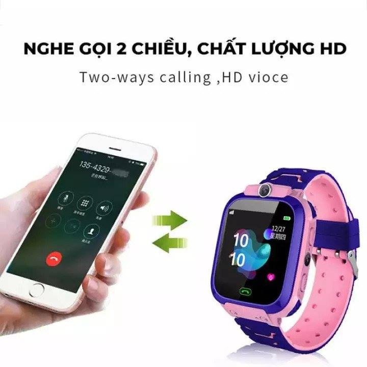 Đồng Hồ Thông Minh Q12 Định Vị LBS dành cho bé (có camera) 1.44 inch, chống nước IP67, cuộc goi SOS khẩn cấp | BigBuy360 - bigbuy360.vn