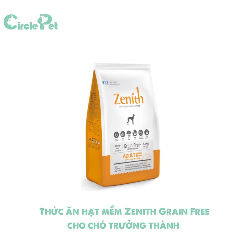Thức Ăn Hạt Mềm Zenith Grain Free Cho Chó Trưởng Thành Tăng Cường Sức Đề Kháng Túi 1,2kg - Circle Pet