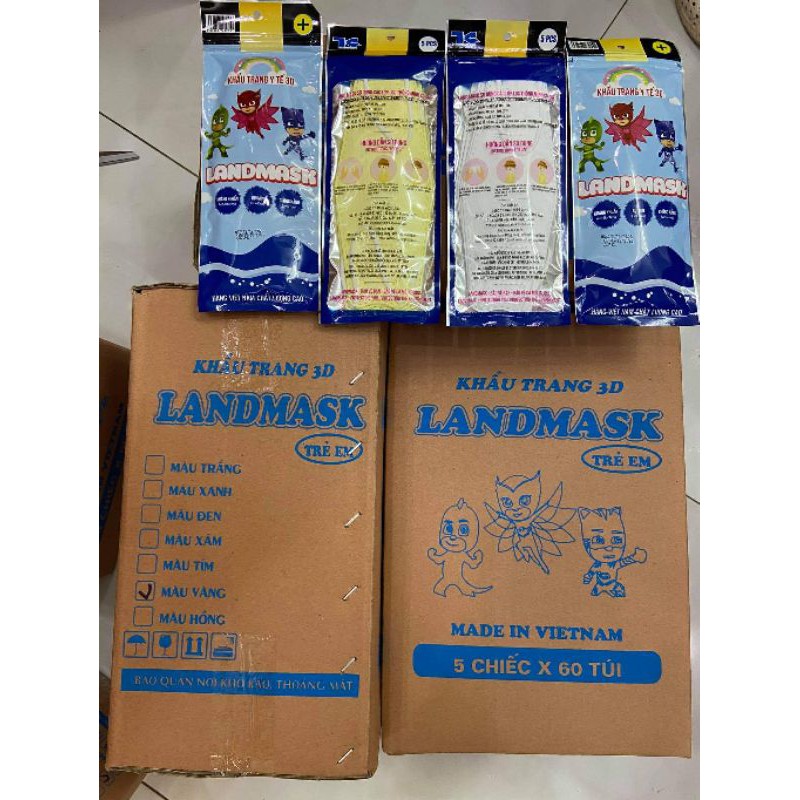 Landmask Kid Em Bé KF94, 1 Túi 6 chiếc đủ 8 mầu sắc Hàng xuất khẩu loại 1 Vip