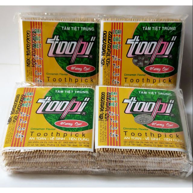 Tăm Tiệt Trùng Toopi Hương Quế 20G