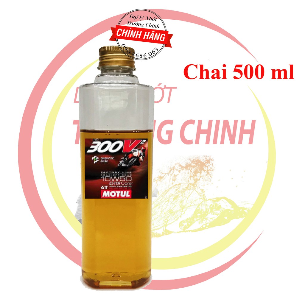 Nhớt Motul 300V2 FACTORY LINE 10W50 100ML,200ML,300ML,400ML dành cho xe số, mô tô