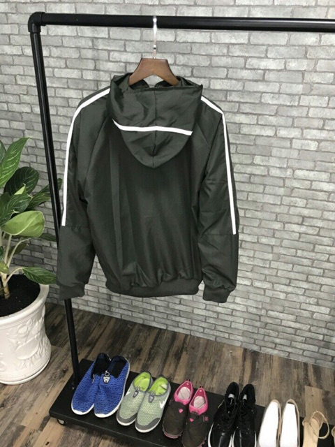 Áo khoác dù nam nữ 1 xọc