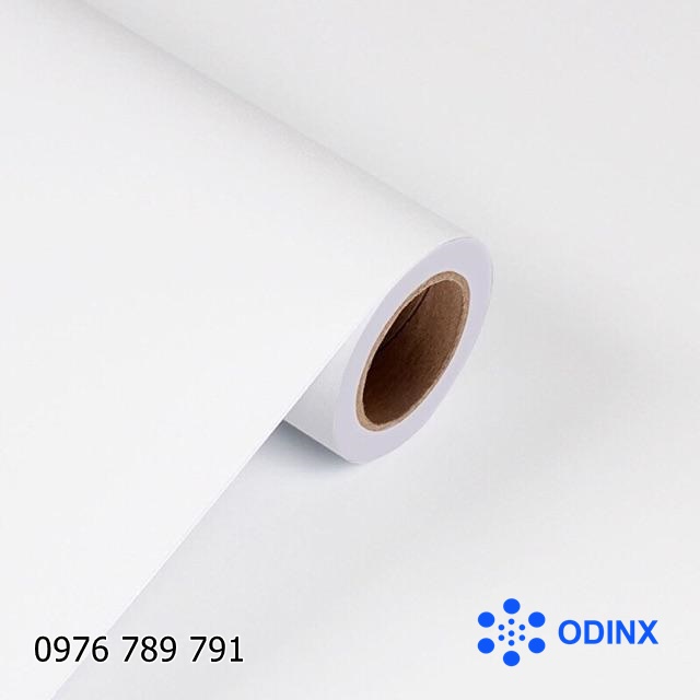 Giấy Dán Tường Màu Trắng Vân Vải Có Keo Sẵn Cuộn 10m Trơn Đẹp Cho Phòng Ngủ