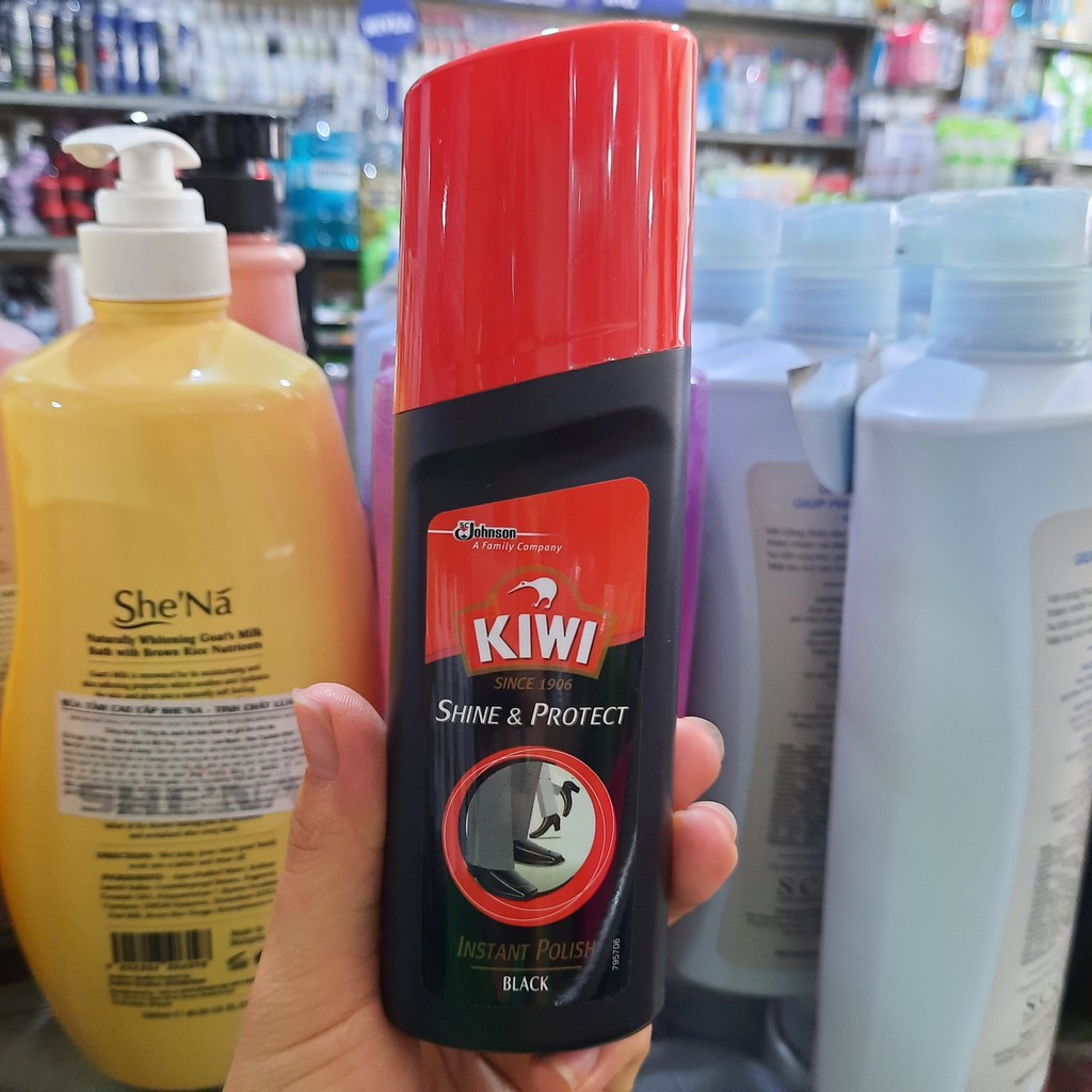 Xi Nước Màu Đen Kiwi Shine & Protect Black 75ml