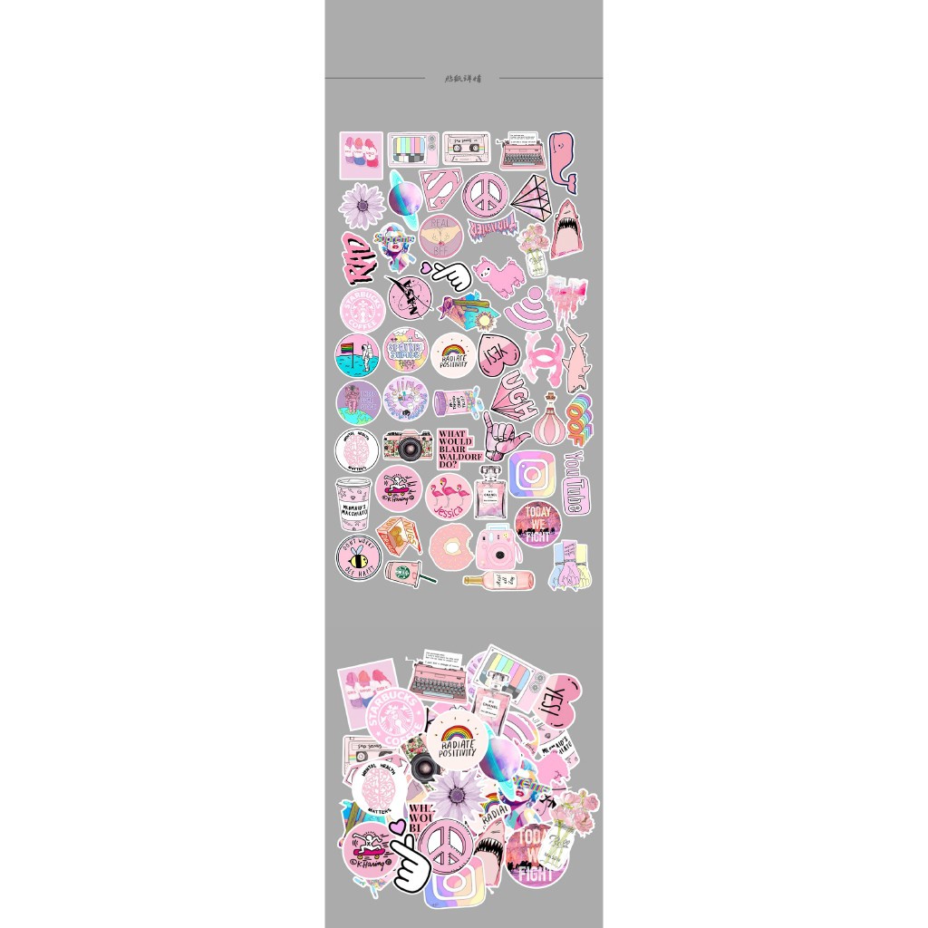 Set 53 Miếng Dán Tủ Lạnh / Laptop Chống Thấm Nước