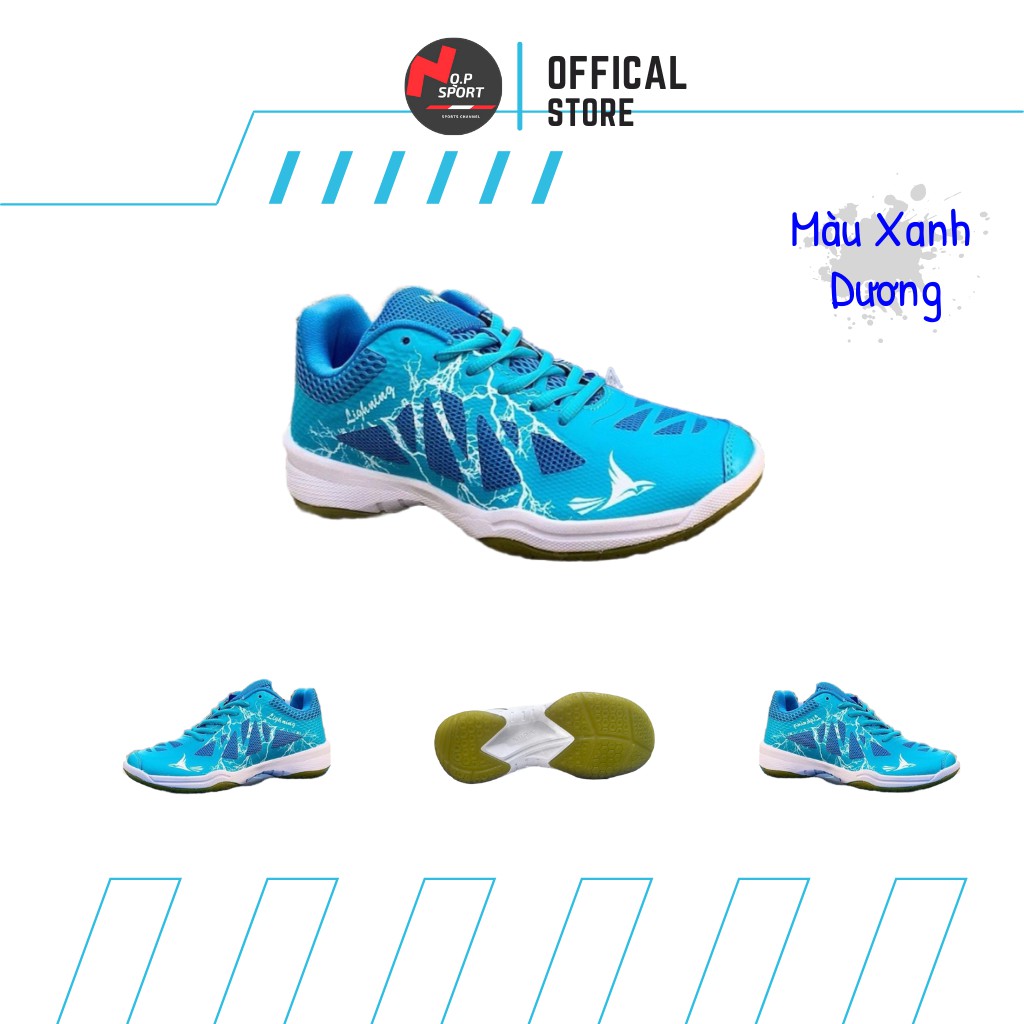 Giày Bóng Chuyền, Cầu Lông Nam Nữ Mira Lightning Thương Hiệu Mira Chất Liệu Da Bóng, Đế Kép Cao Cấp_Tặng Quà Đi Kèm