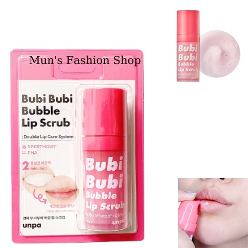 Tẩy môi Bubi Bubi Bubble Lip Scrub unpa - Sủi Bọt Thải Độc tẩy da Môi