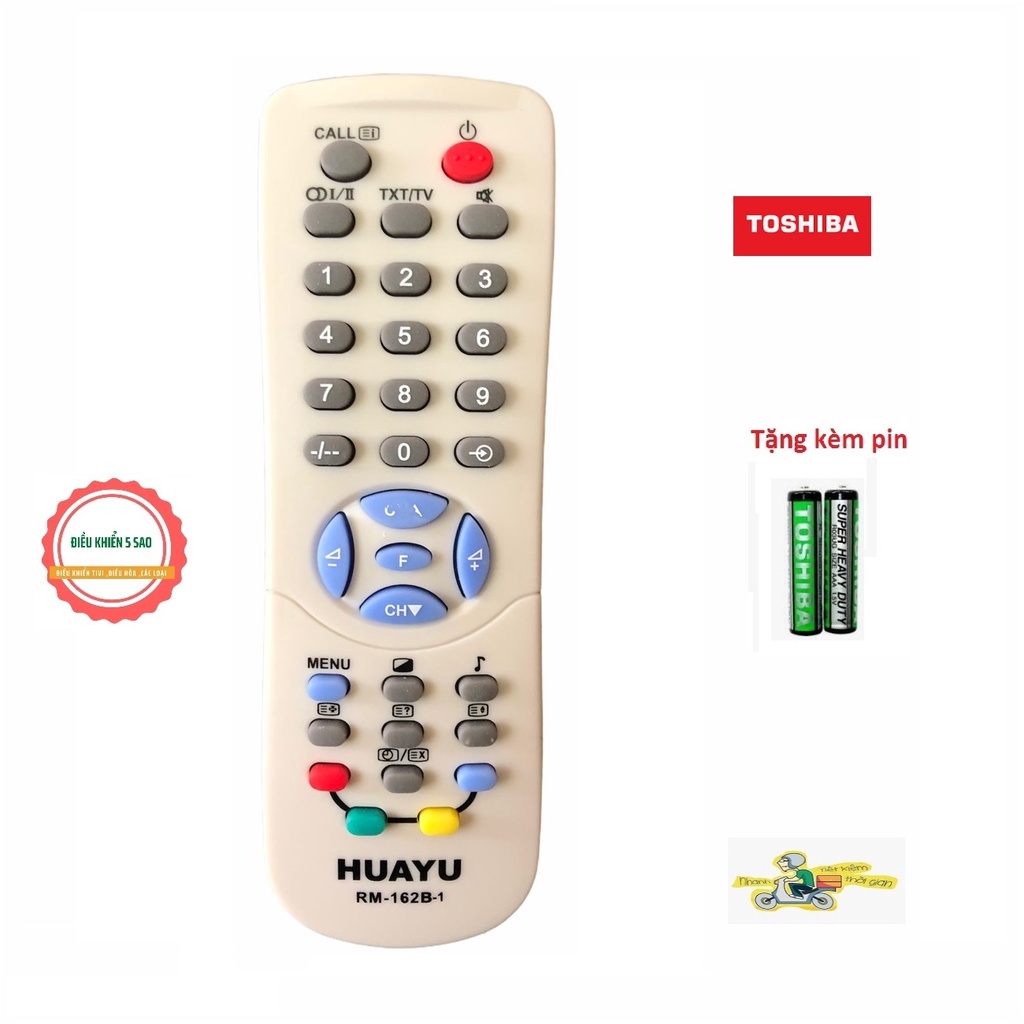 ĐIỀU KHIỂN TIVI TOSHIBA RM-162B-1 CRT CŨ DẦY KHÔNG CÓ MẠNG INTERNET -TẶNG KÈM PIN -REMOTE ĐIỀU KHIỂN TIVI TOSHIBA RM-162