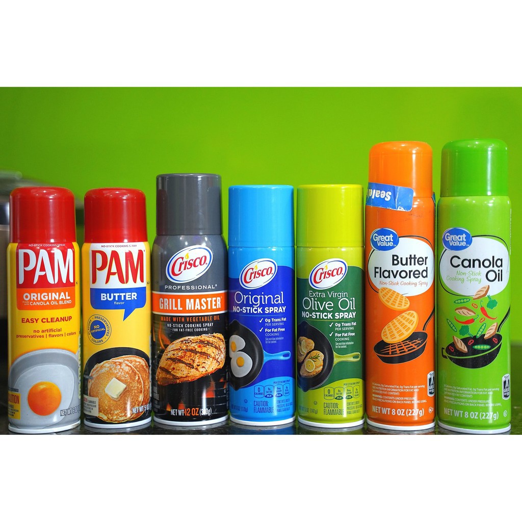 Các Loại Dầu Xịt Ăn Kiêng 0 Calo Crisco Và Pam