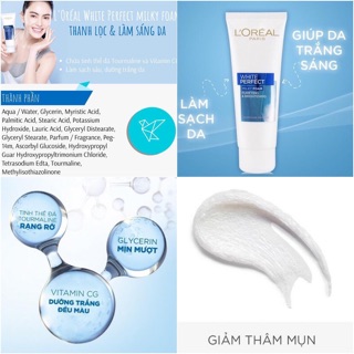 White Perfect Purifying & Brightening Milky Foam 50ml