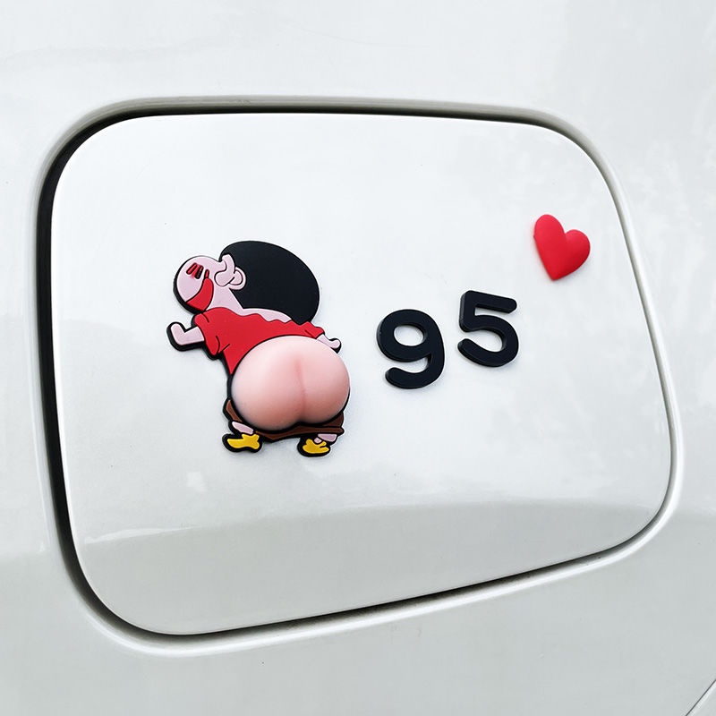 Sticker Dán Nắp Bình Xăng Họa Tiết Hoạt Hình 3D Sáng Tạo Cho Xe Hơi 929598 Bút Sáp Màu Trang Trí Cỡ Nhỏ Mới