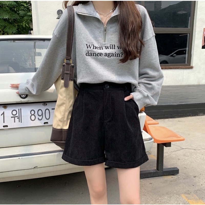 Quần short nhung tăm Q23