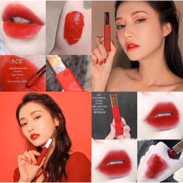 Son kem lì 3CE Cloud Lip Tint màu Macaron Red