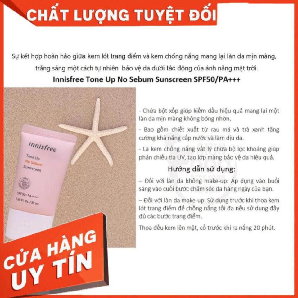 [New 2021] Kem Chống Nắng Innisfree các loại SPF50/PA++++ 50ml