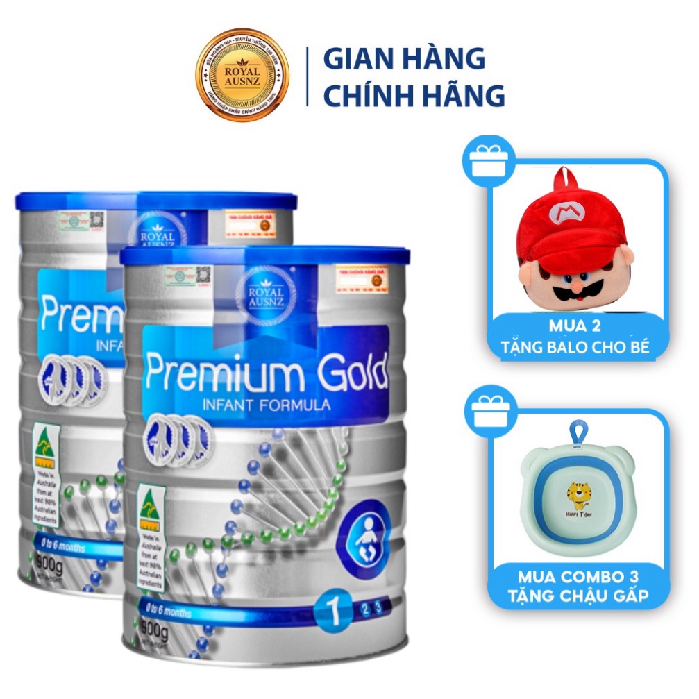 Sữa Bột Hoàng Gia Úc Premium Gold Số 1 Bổ Sung Vitamin, Khoáng Chất Cho Trẻ ROYAL AUSNZ (400g-900g)
