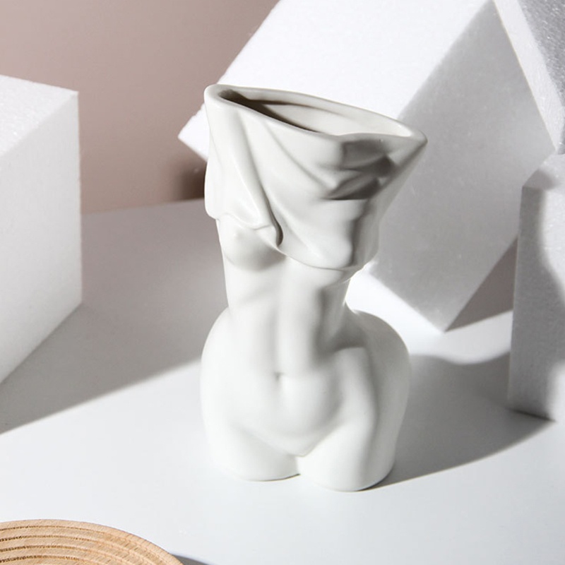 Chậu Hoa Sứ Phong Cách Bohemian Nghệ Thuật Cho Nữ