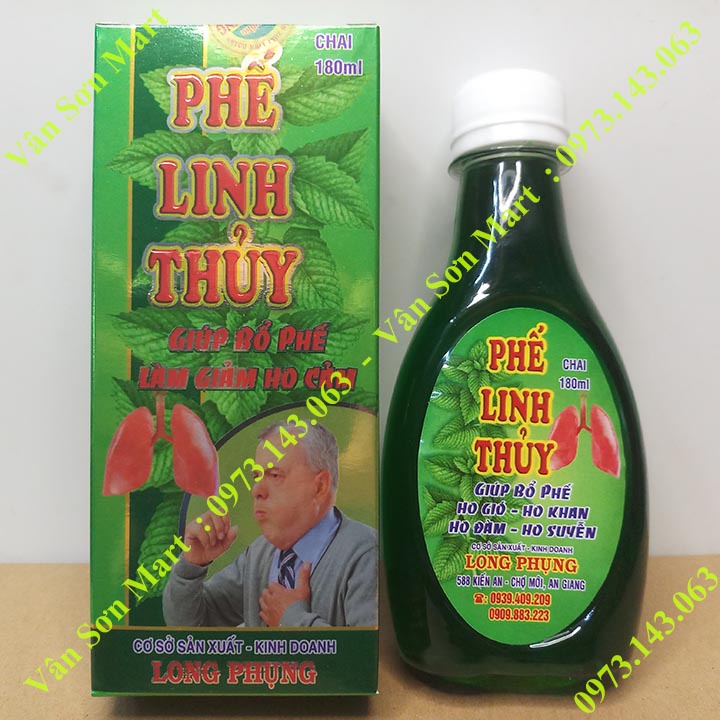 Phế Linh Thủy Đặng Hồng Phước, chai nhựa 180ml, Bổ Phế, Giảm Ho Cảm