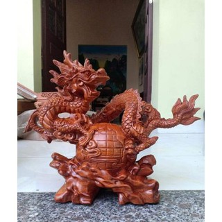 Tượng con rồng gỗ hương