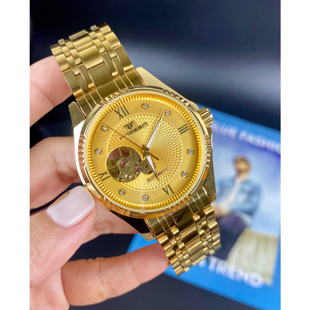 Đồng Hồ Nam Cơ FNGEEN Automatic- Đồng Hồ Cơ Đính Kim Cương Đẳng Cấp Phong Cách Quý Tộc Mã 6601 | BigBuy360 - bigbuy360.vn