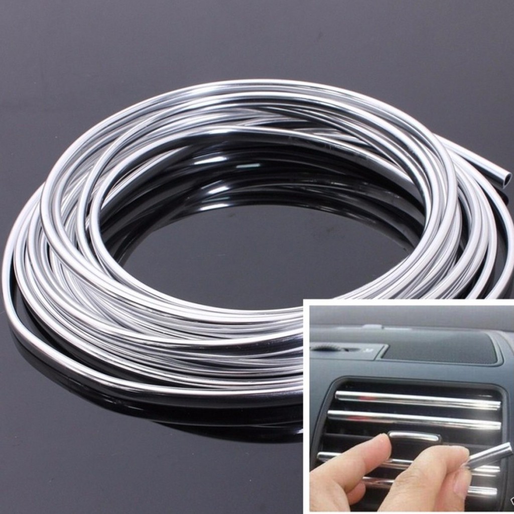 Freeship 30K 10m Nẹp viền chữ u mạ crom bảo vệ xe ô tô, nẹp viền cửa mạ crom trang trí và chống xước viền cửa ô tô