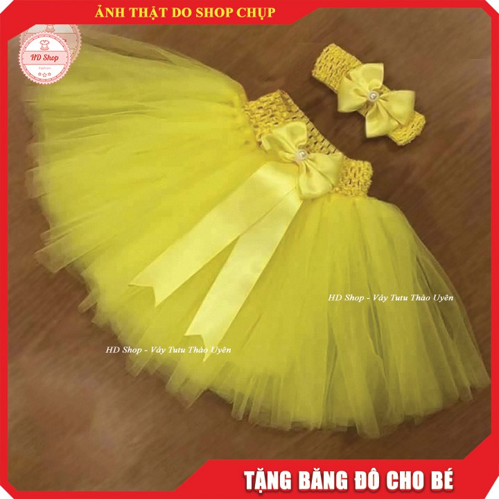 Đầm cho bé sơ sinh 🎁Tặng kèm băng đô🎁 Chân váy tutu cho bé gái từ 0 đến 12 tháng tuổi