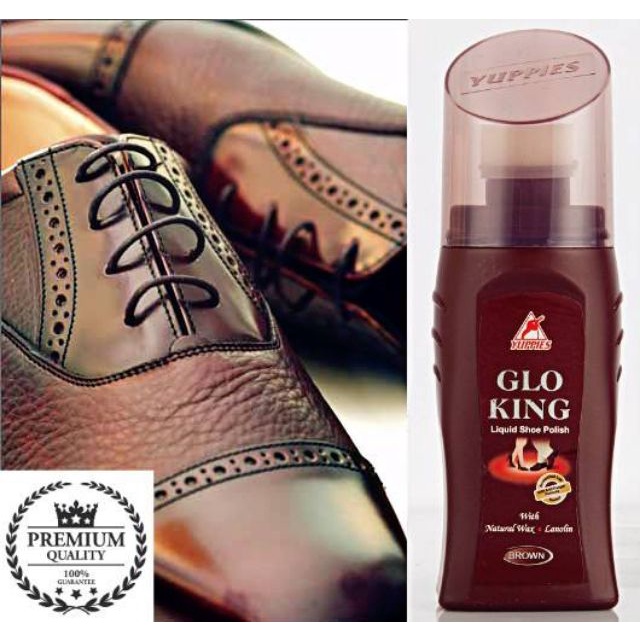 Xi đánh giày da Glo King Liquid Sheo Polish 75ml - 2 Màu Đen-Nâu Nhập Khẩu Từ  (Malaysia)