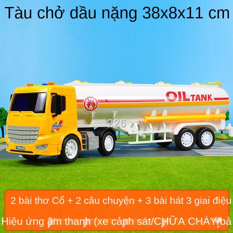 DĐồ chơi trẻ em lớn mô phỏng tàu chở dầu ô tô thực tế xe kỹ thuật cậu bé quán tính hình nhỏ