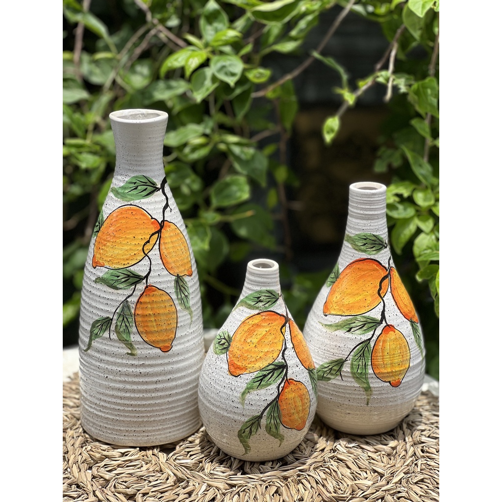 Bộ 3 bình hoa giọt nước - Set bình hoa decor trang trí