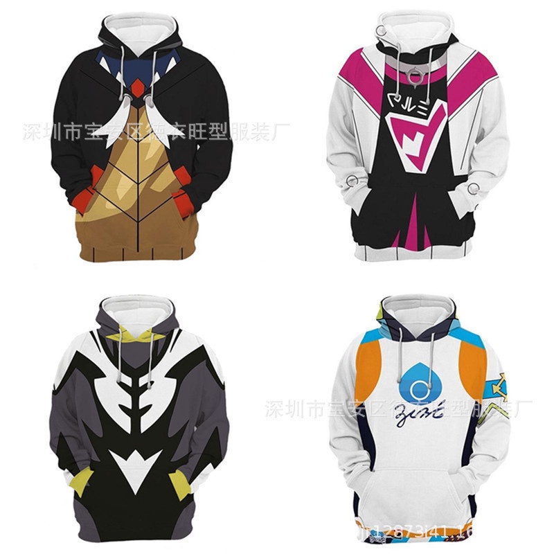 Áo Khoác Hoodie In Hình Pokémon 3D Thời Trang