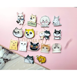 (Chat chọn mẫu) Huy hiệu Animal cute cài áo, cặp balo