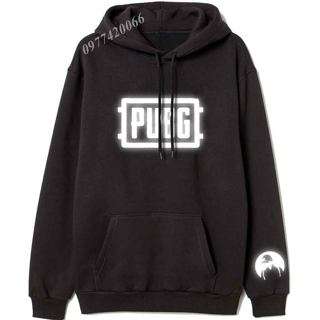 HOT- Áo hoodie PUBG phản quang, áo hoodie game PUBG phản quang - áo chất