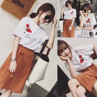 Chân váy xẻ tà dap buoc no taka