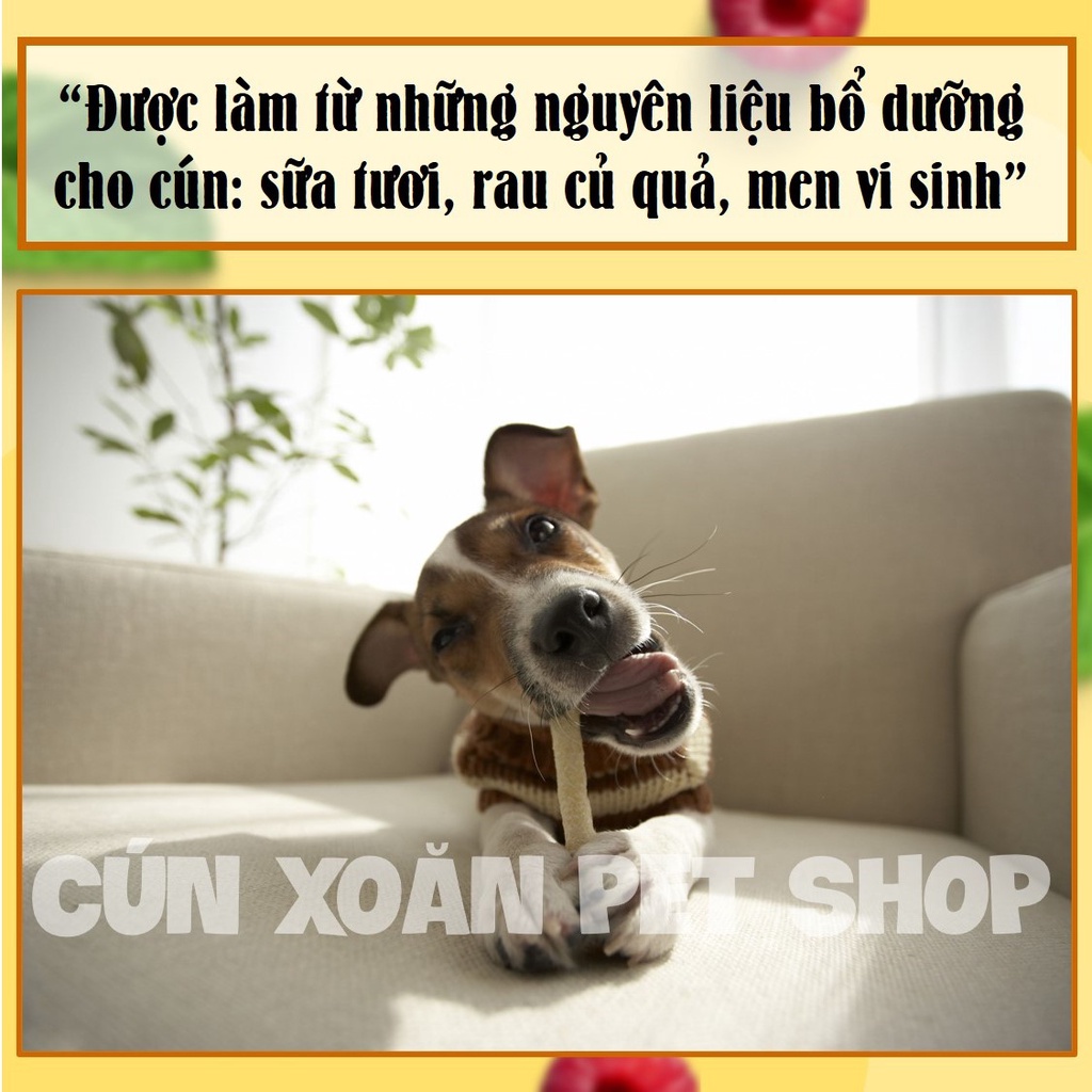 Xương gặm sạch răng cho chó từ sữa và rau củ tổng hợp Pet Snacks (túi 600g)