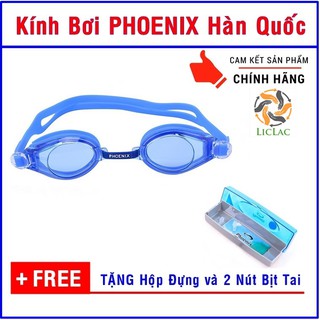 Kính bơi phoenix hàn quốc + tặng 2 nút bịt tai và hộp đựng cao cấp - chính hãng phoenix