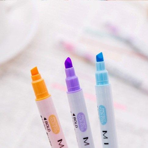 &lt;Ảnh Thật Shop Chụp&gt; Bút Dạ Đánh Dấu Nhớ Dòng Highlight Milkliner Màu Pastel Xuất Nhật Teeci608