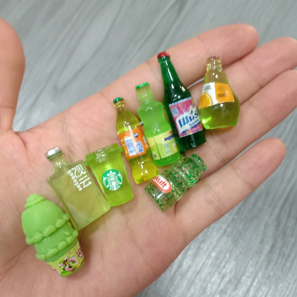 Chai Nước Ngọt Nhiều Màu Sắc ,Chai Rượu Mini Xinh Xắn Đồ Chơi Trang Trí Nhà Búp Bê