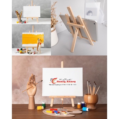Giá vẽ mini bằng gỗ tự làm kích thước 20cm x 28cm Gía vẽ cho bé tập vẽ, giá trưng bày bàn tiệc cưới, trang trí tiệc...