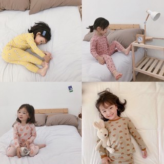 Bộ ngủ bé gái cotton, bộ ngủ thu đông bé gái