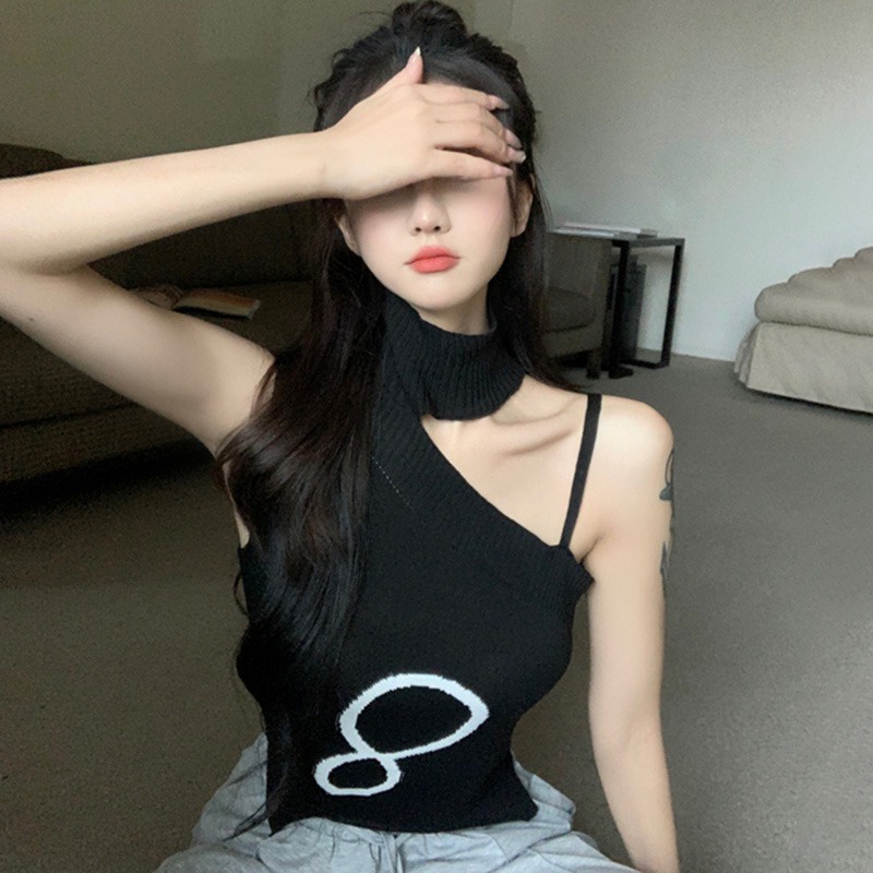 Áo Hai Dây Dệt Kim Thời Trang Quyến Rũ Cho Nữ