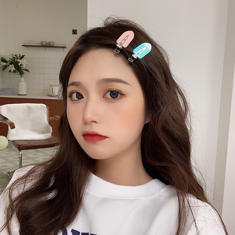 Kẹp Tóc Mái Màu Sắc Đơn Giản Phong Cách Hàn Quốc Dành Cho Nữ