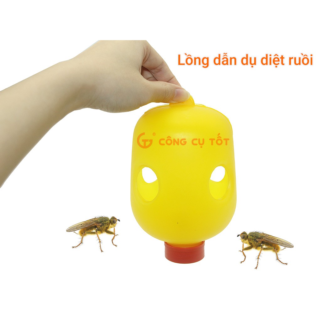 BỘ 4 LỒNG DỤ BẪY RUỒI CHÂM ĐỤC TRÁI KÈM 1 HỘP 2 LỌ THUỐC VIZUBON-D