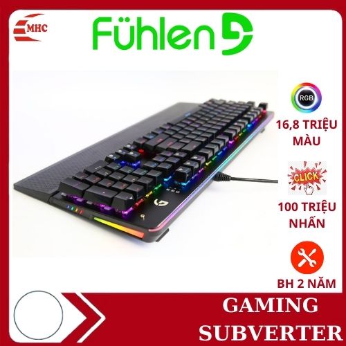 Bàn phím cơ gaming, bàn phím chơi game Led RGB đổi màu FUHLEN Subverter