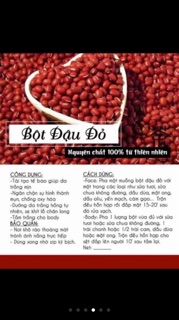 BỘT ĐẬU ĐỎ NGUYÊN CHẤT 500G