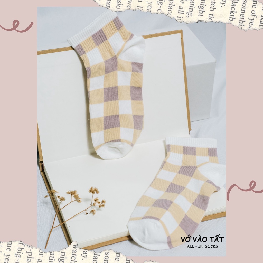 TẤT VỚ NỮ CỔ NGẮN NÂU VÀNG