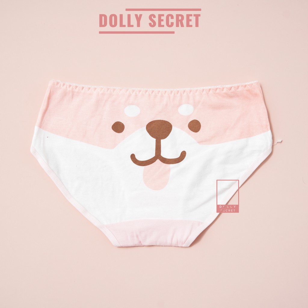 Hộp 5 quần lót cotton 100 đáng yêu học sinh chống hằn lộ viền co giãn bốn chiều cho nữ VANI DOLLY SECRET QL032