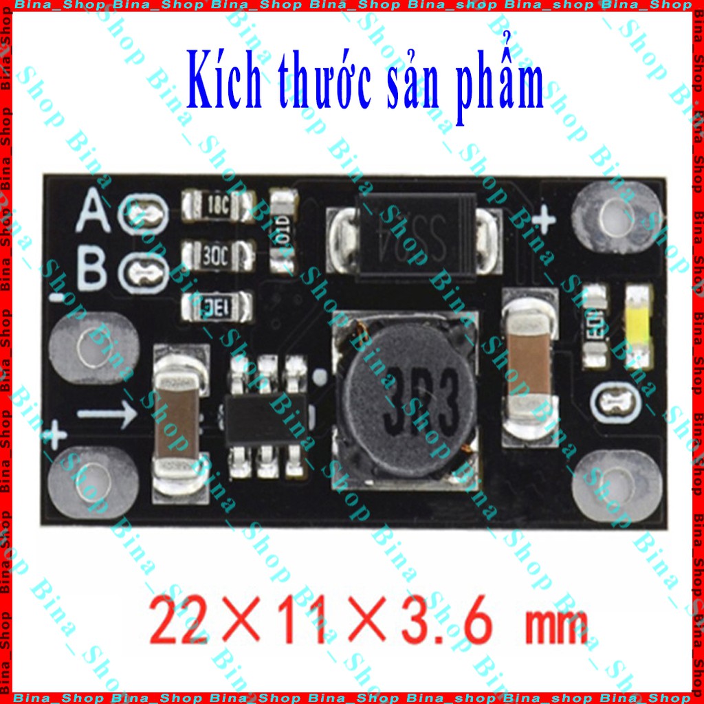 Mạch tăng áp DC-DC từ 3V 3.2V 3.7V 5V lên 5V/8V/9V/12V