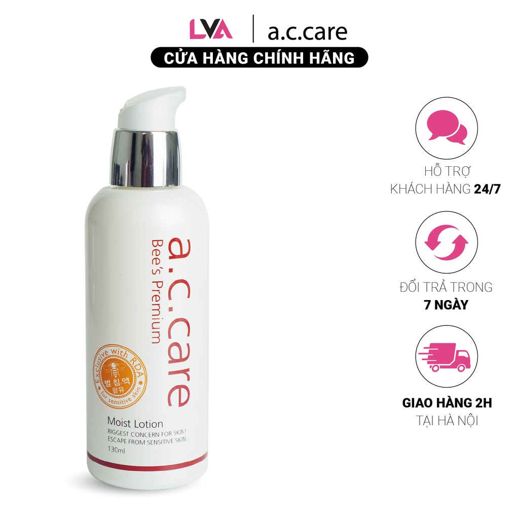 Sữa dưỡng làm dịu da, phục hồi và tái sinh làn da từ nọc ong AC Care Bee's Premium Moist Lotion 130ml