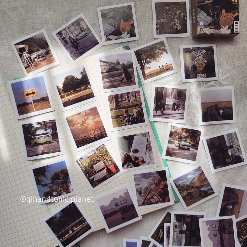 Set 23 sticker chủ đề du lịch và nhiếp ảnh dùng trang trí bullet journal - ginandtonic
