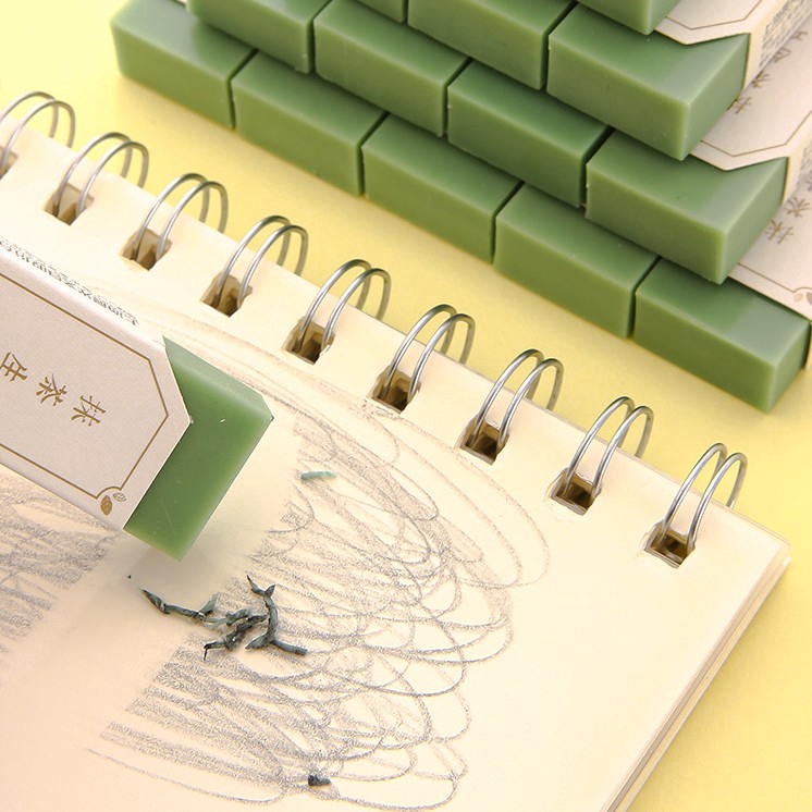 Gôm tẩy chì 4B trà xanh tiện dụng